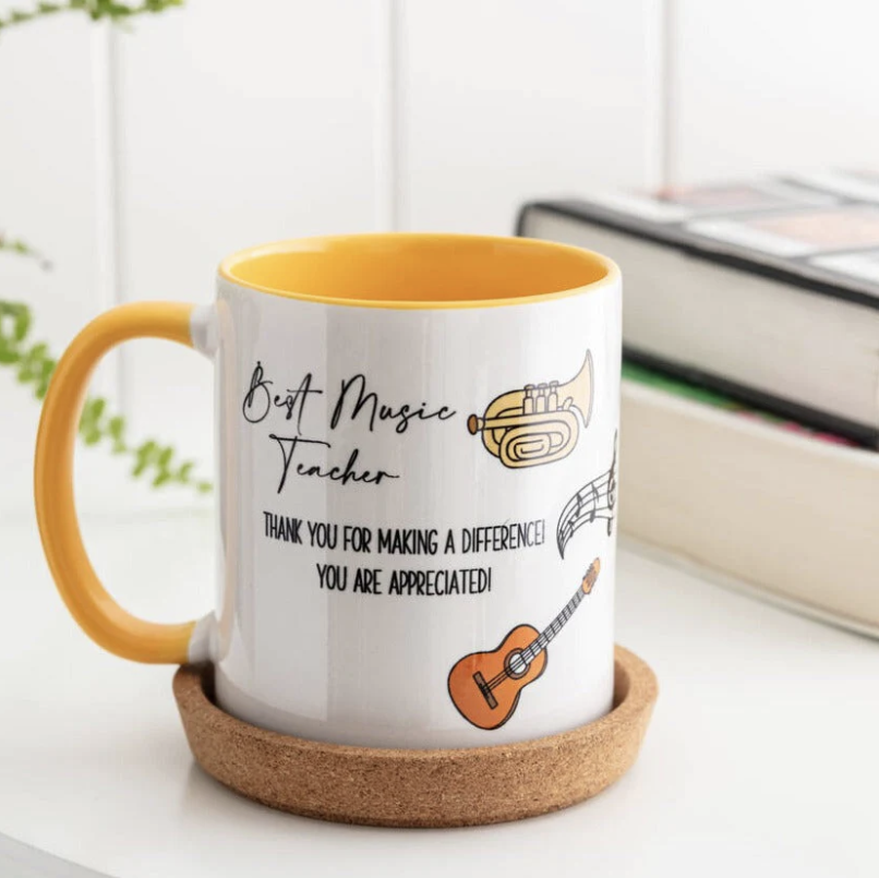 Music-themed Coffee Mug Set retirement gifts for a teacher