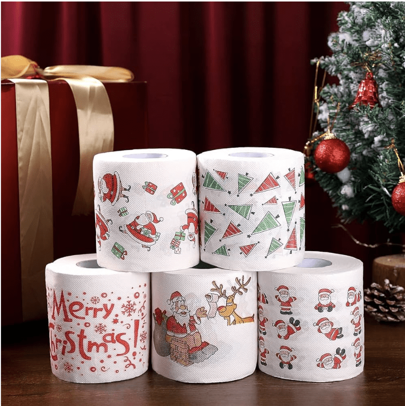 Festive Toilet Paper funny gift ideas for friends