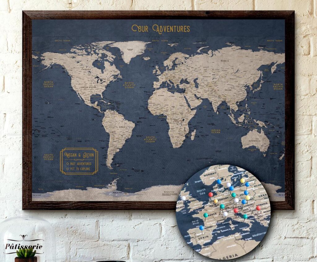 best 50th birthday gifts for him - travel map