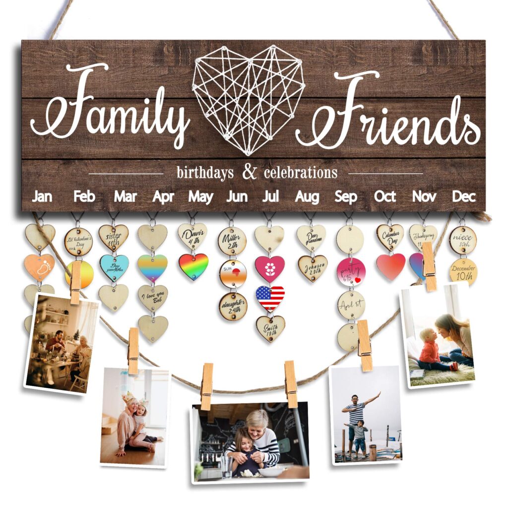 best birthday gifts for her - personalized calendar