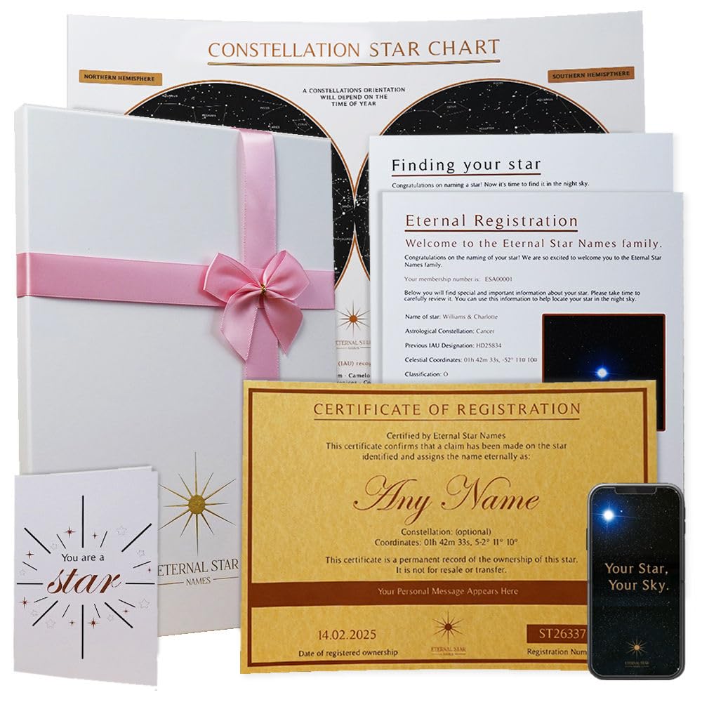 best birthday gifts for her name a star certificate