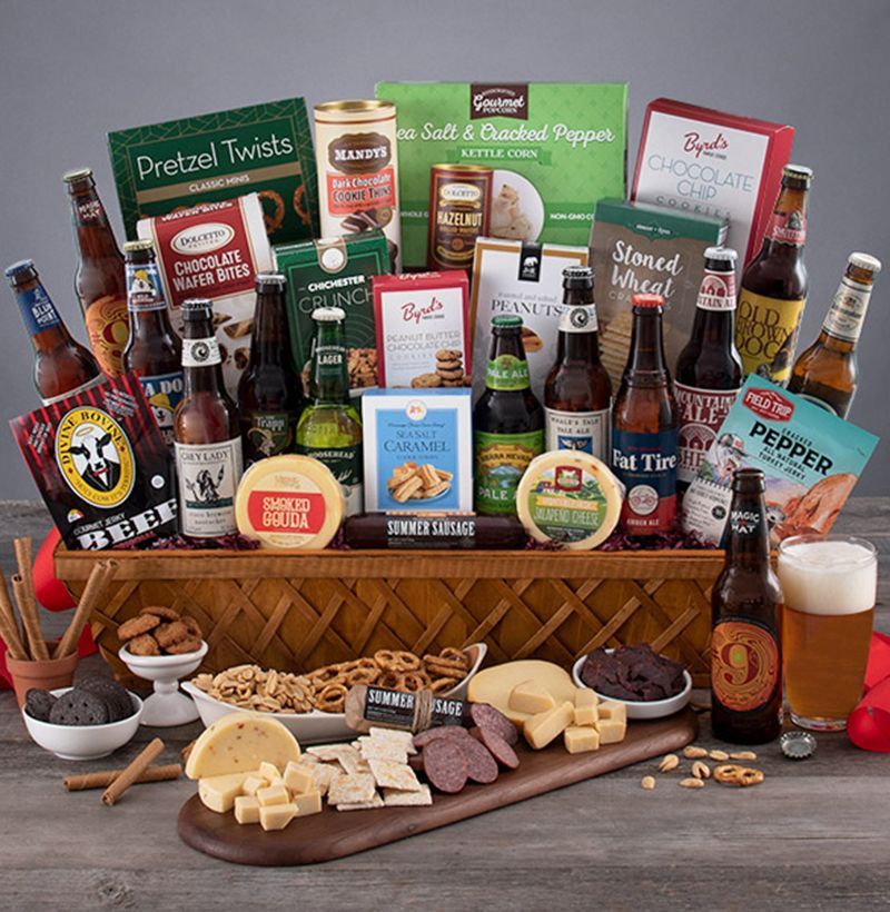 best birthday gifts for him - beverage basket