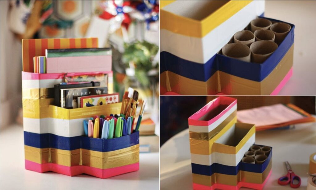 Desk organizer - homemade teacher gifts