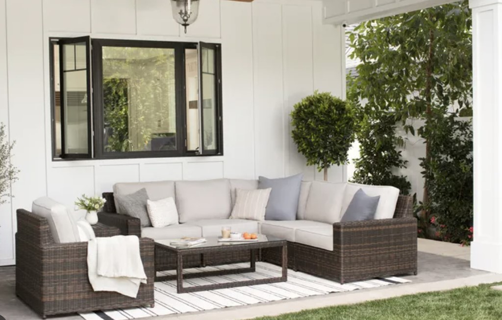 Silver outdoor furniture