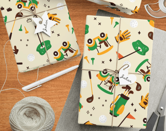 Creative Golf Gift Wrapping Styles 