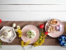 Decorating an Easter table