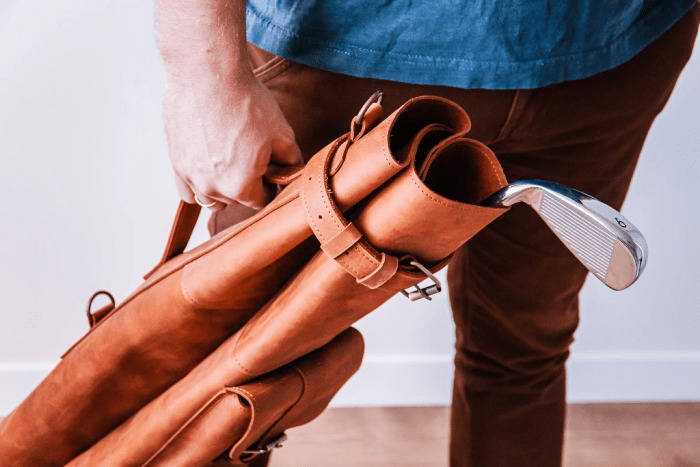 Giving Handcrafted Leather Golf Bag on Father's Day