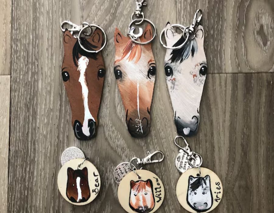 Custom Horse Keychain