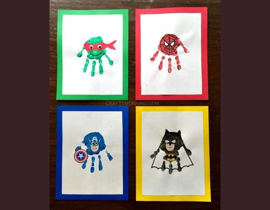 Superhero Handprint Craft