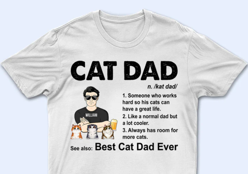 Cute cat dad t shirt